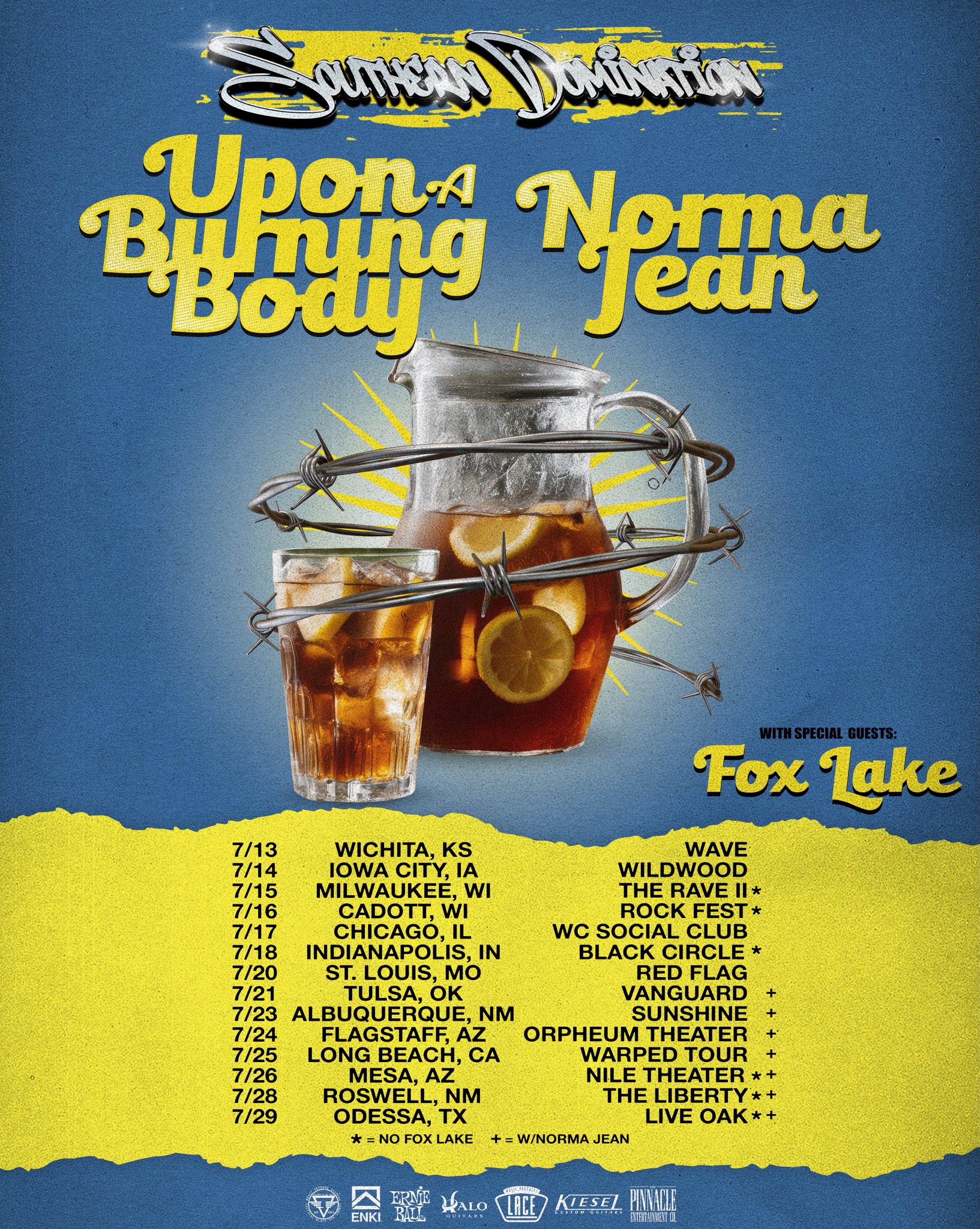 Upon A Burning Body Rise of the Bull Tour Poster 2026